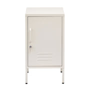 ArtissIn Bedside Table Metal Cabinet - MINI White