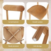 Artiss 2x Dining Chairs Wooden Kitchen Accent Chair Cafe Lounge Rubber Wood