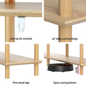 Artiss Bookshelf 3 Tiers Bookcase Display Shelves Wooden Storage Stand Rack Pine