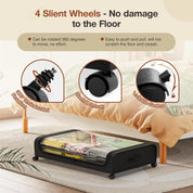 Set 2 Pcs XXL Under Bed Rolling Storage Containers with 50L Large Capacity and Wheels