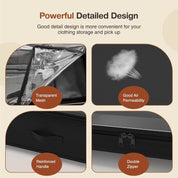 Set 2 Pcs XXL Under Bed Rolling Storage Containers with 50L Large Capacity and Wheels