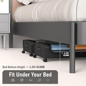 Set 2 Pcs XXL Under Bed Rolling Storage Containers with 50L Large Capacity and Wheels