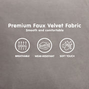 Sarantino Faux Velvet Sofa Bed Couch Furniture Lounge Suite Seat Grey