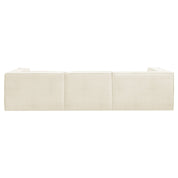 Sarantino Novi 3-Seater Modular Sofa with Ottoman in Cream Non-Slip Bottom Lounge