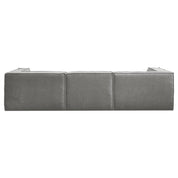 Sarantino Novi 3-Seater Modular Sofa with Ottoman in Grey Non-Slip Bottom Lounge