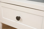 2-tier Bedside Table with Storage Drawer 2 PC Rustic White