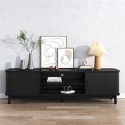 Dusk Ribbed Black Entertainment Unit