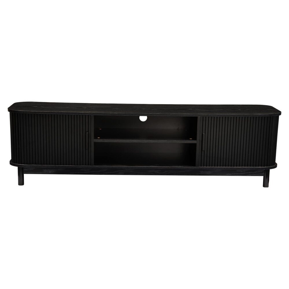 Dusk Ribbed Black Entertainment Unit