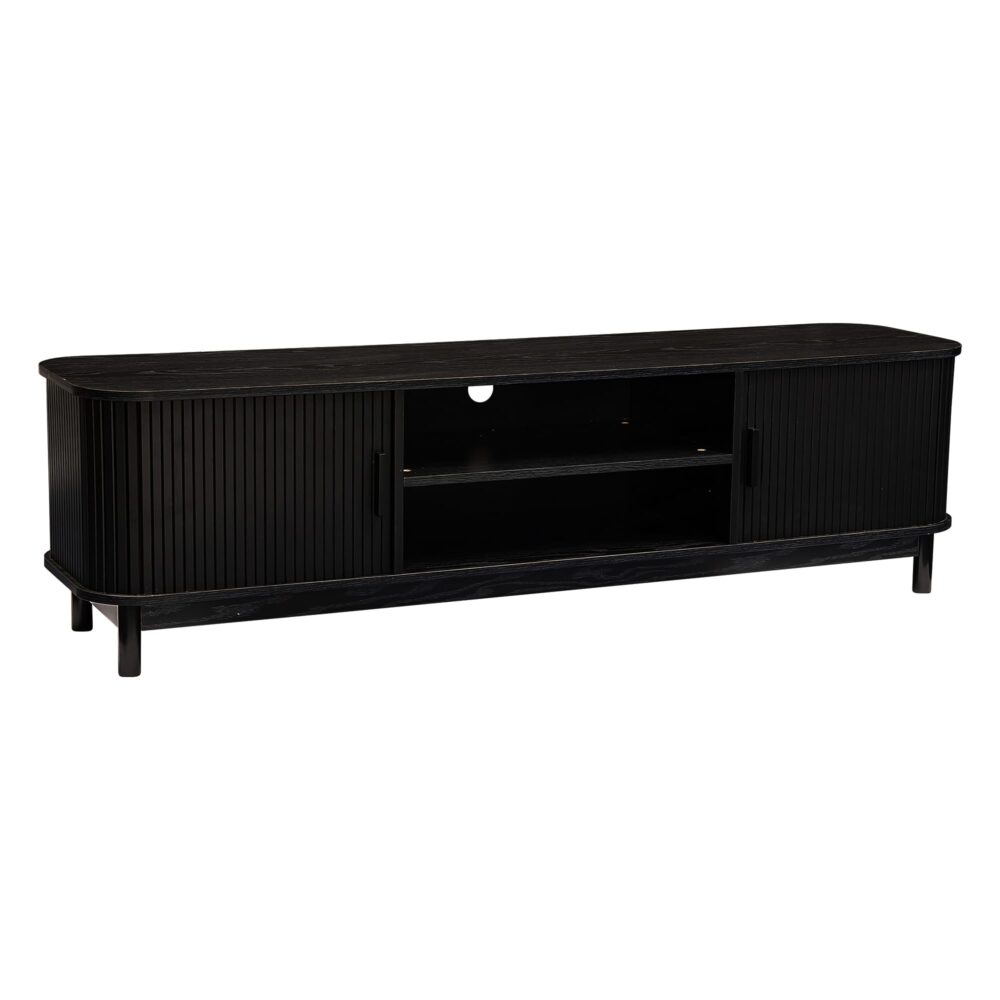 Dusk Ribbed Black Entertainment Unit