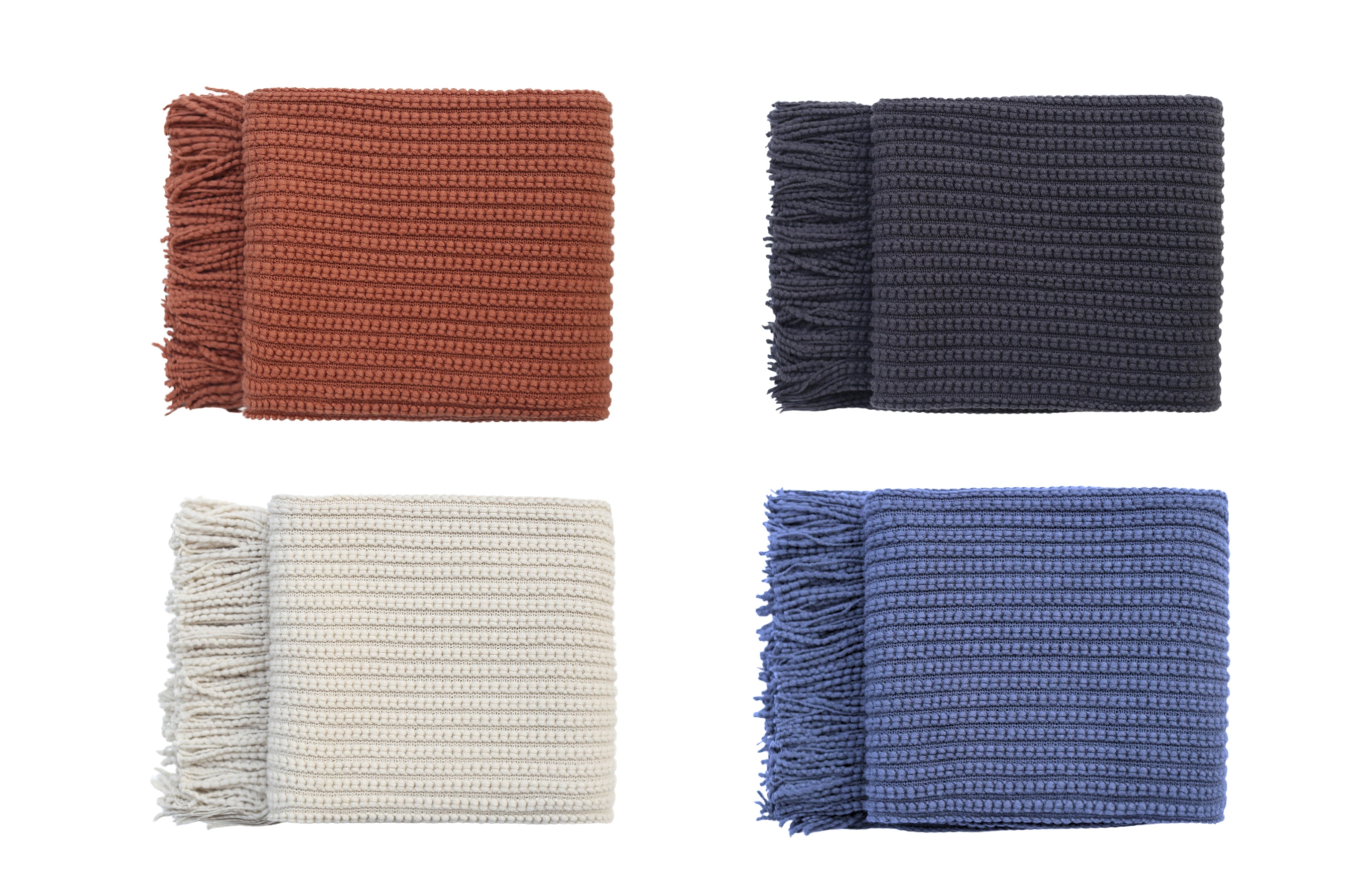 Levi Throw Rug Blanket - Dark Grey