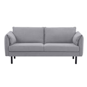 Channel 3 Seater Fabric Sofa Lounge Couch Grey
