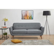 Lilliana 3 + 2 Seater Sofa Fabric Uplholstered Lounge Couch - Light Grey