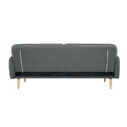 Celia 3 Seater Sofa Queen Bed Fabric Uplholstered Lounge Couch - Mid Grey
