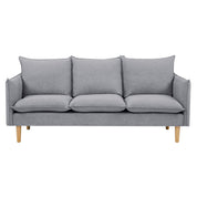 Sinatra 3 Seater Fabric Sofa Lounge Couch Grey