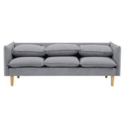 Sinatra 2 + 3 Seater Fabric Sofa Lounge Couch Grey