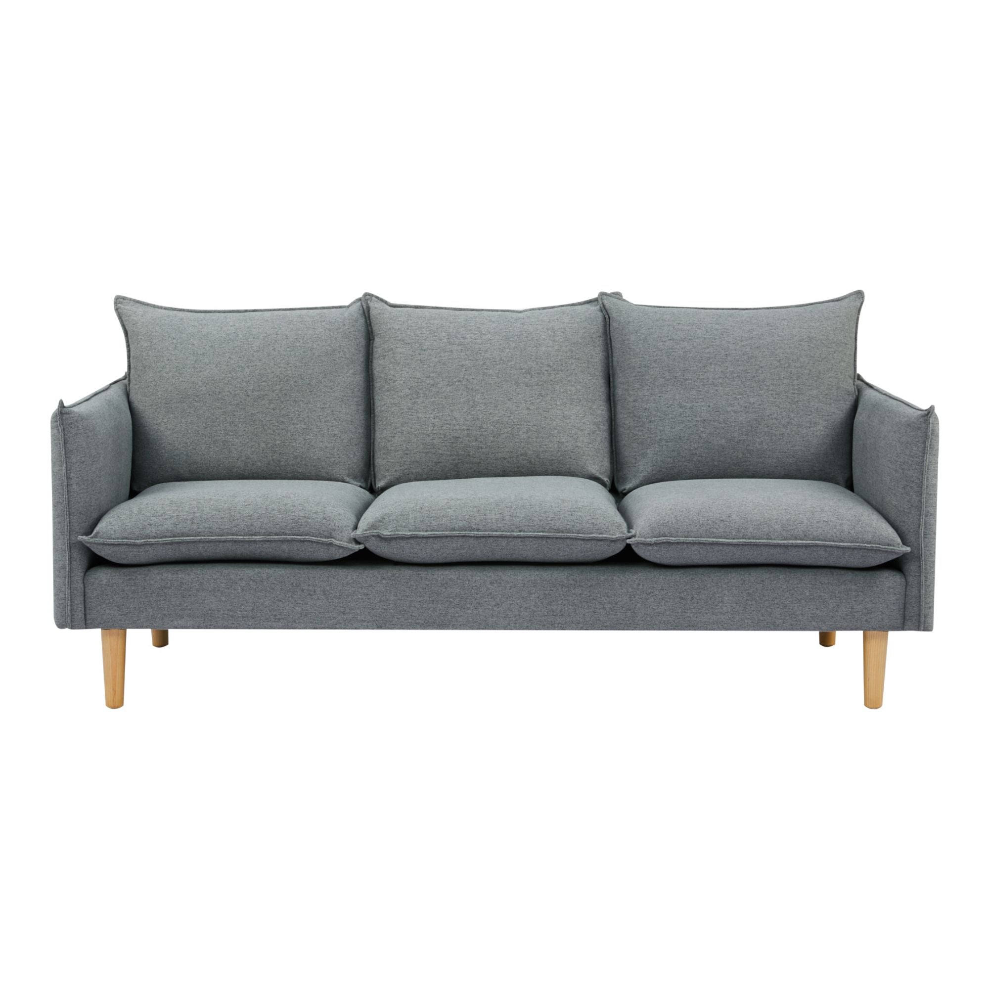 Sinatra 2 + 3 Seater Fabric Sofa Lounge Couch Dark Grey