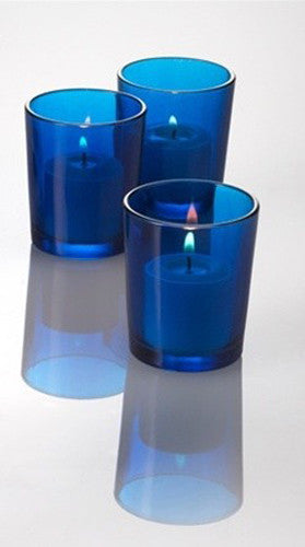 10 Pack Blue Glass Votive Tealight Candle Holders House Party Cenrepiece Xmas Wedding Decor Glass Candlestick Party Decorations Bridal Baby Shower Event