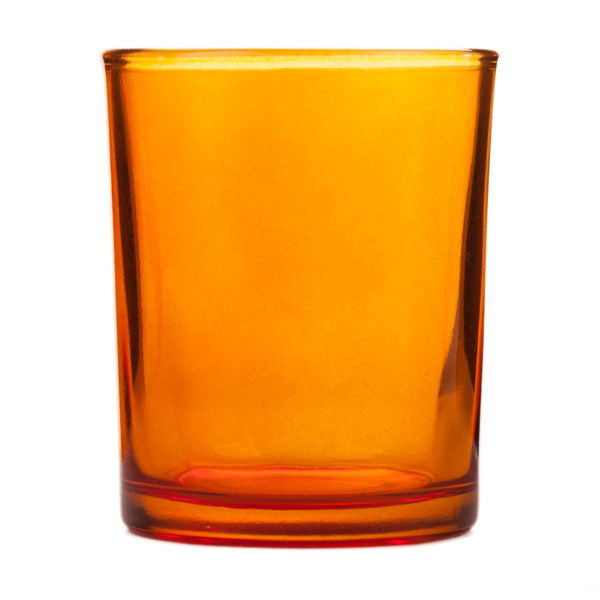 10 Pack Orange Glass Votive Tealight Candle Holders House Party Cenrepiece Xmas Wedding Decor Glass Candlestick Party Decorations Bridal Baby Shower Event