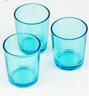 20 Pack Turquoise Glass Votive Tealight Candle Holders House Party Cenrepiece Xmas Wedding Decor Glass Candlestick Party Decorations Bridal Baby Shower Event