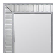 Wall Mirror MDF Silver Mirror Clear Image Rectangular Shape MRR-07