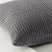 Corduroy Velvet Cushion Covers - Soft Velvet Fabric with Hidden Zipper - Stylish Mix of Grey Shades, 45cm x 45cm (Pack of 4)