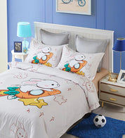 Rabbit Kids Quilt Cover Set - Double Size