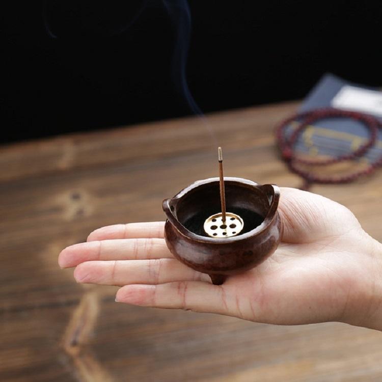 Antique Incense Burner - Pure Copper Binaural Small Indoor