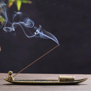Fisherman Incense Burner with Ash Catcher and Stand - Fishing Boat