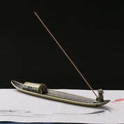 Fisherman Incense Burner with Ash Catcher and Stand - Fishing Boat