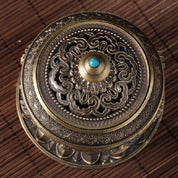 Medium Eight Treasure Incense Burner Decoration - Perfect for Home - Gold