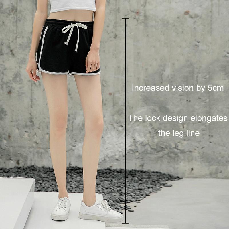 High Waist Straight Yoga Shorts Women Casual Loose Outerwear Size L - Light Pink - L