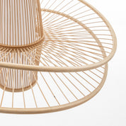 Elysian Breeze Double Natural Hand-Woven Bamboo Double Wide Pendant Lamp Light