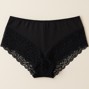 Womens Lace Boyshort Boyleg Full Briefs Underwear Undies in Black - 14