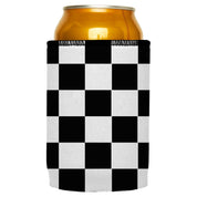 Large Checkerboard Stubby Cooler - Standard