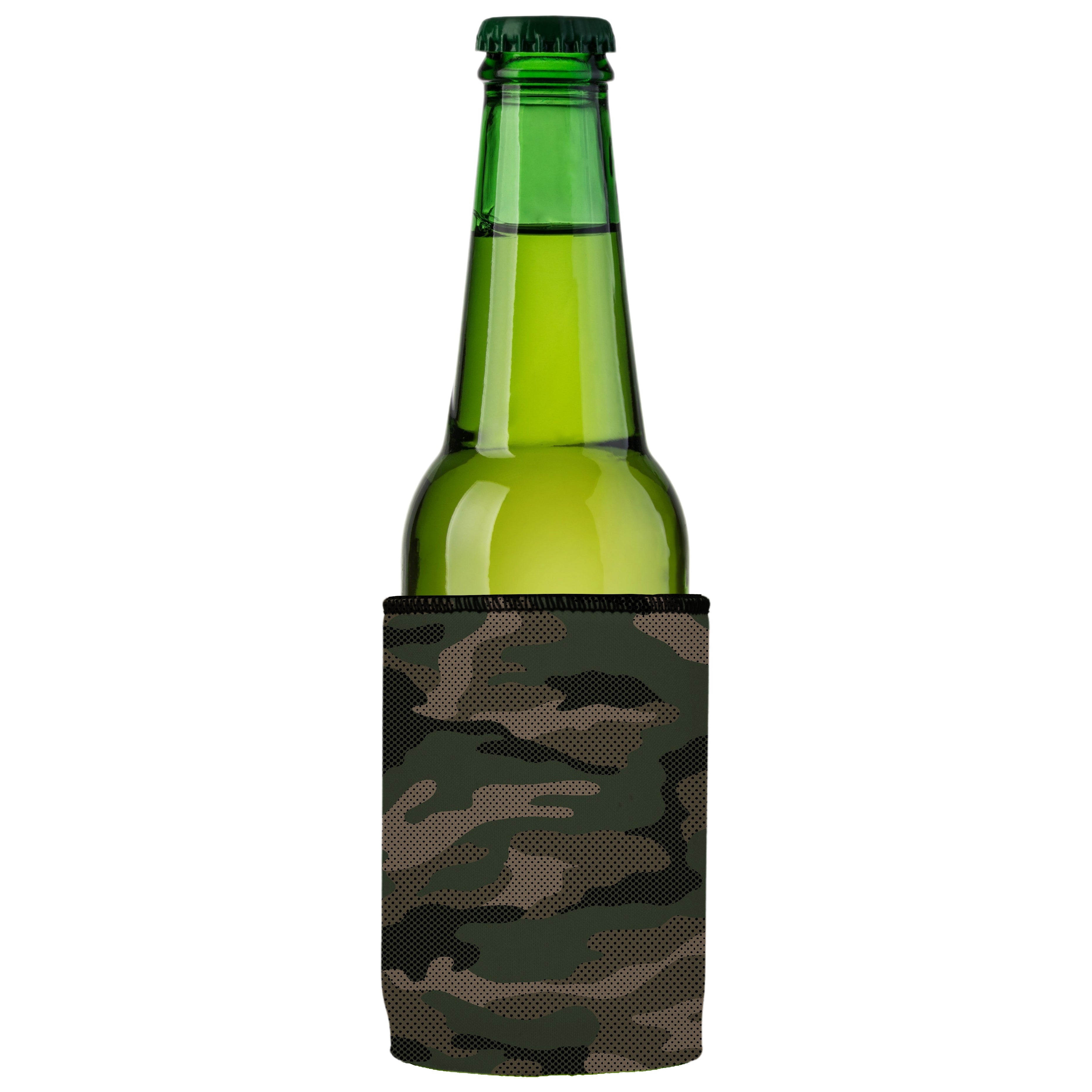 Green Camo Dot Pattern Stubby Cooler - Standard