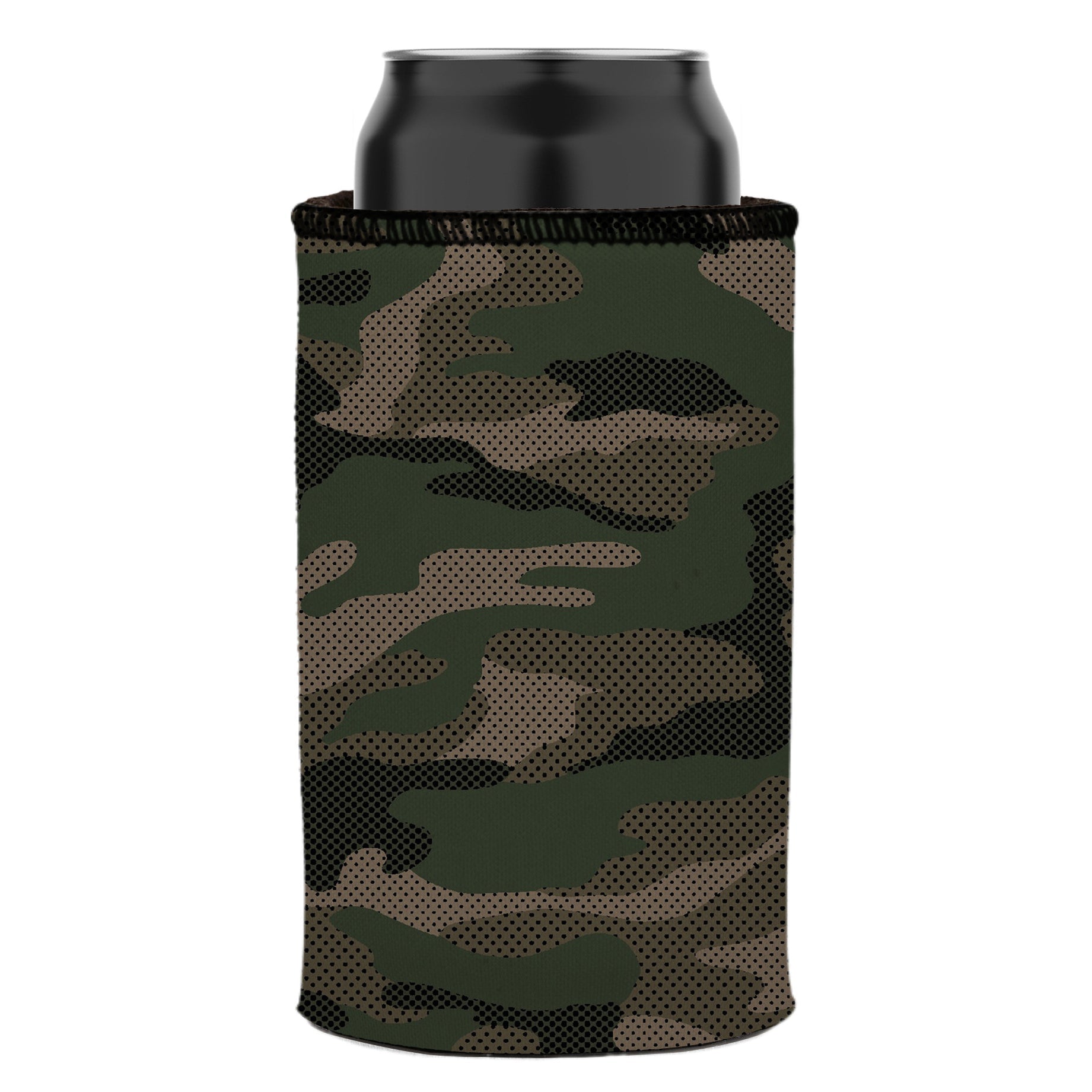 Green Camo Dot Pattern Stubby Cooler - Standard