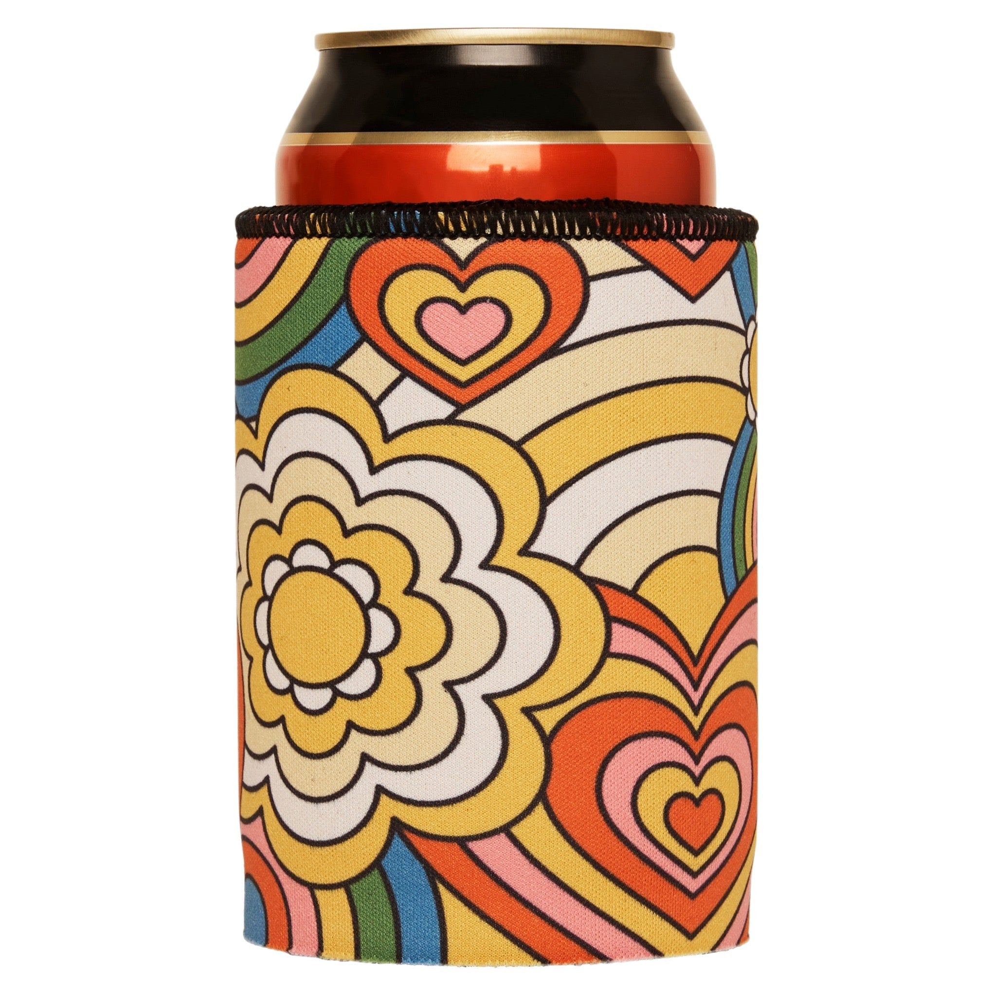 60s Hearts Stubby Cooler - Standard