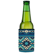 Blue Navajo Rug Stubby Cooler 2-Pack - Standard