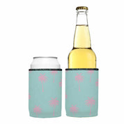 Palm Trees Pink Aqua Stubby Cooler 2-Pack - Standard