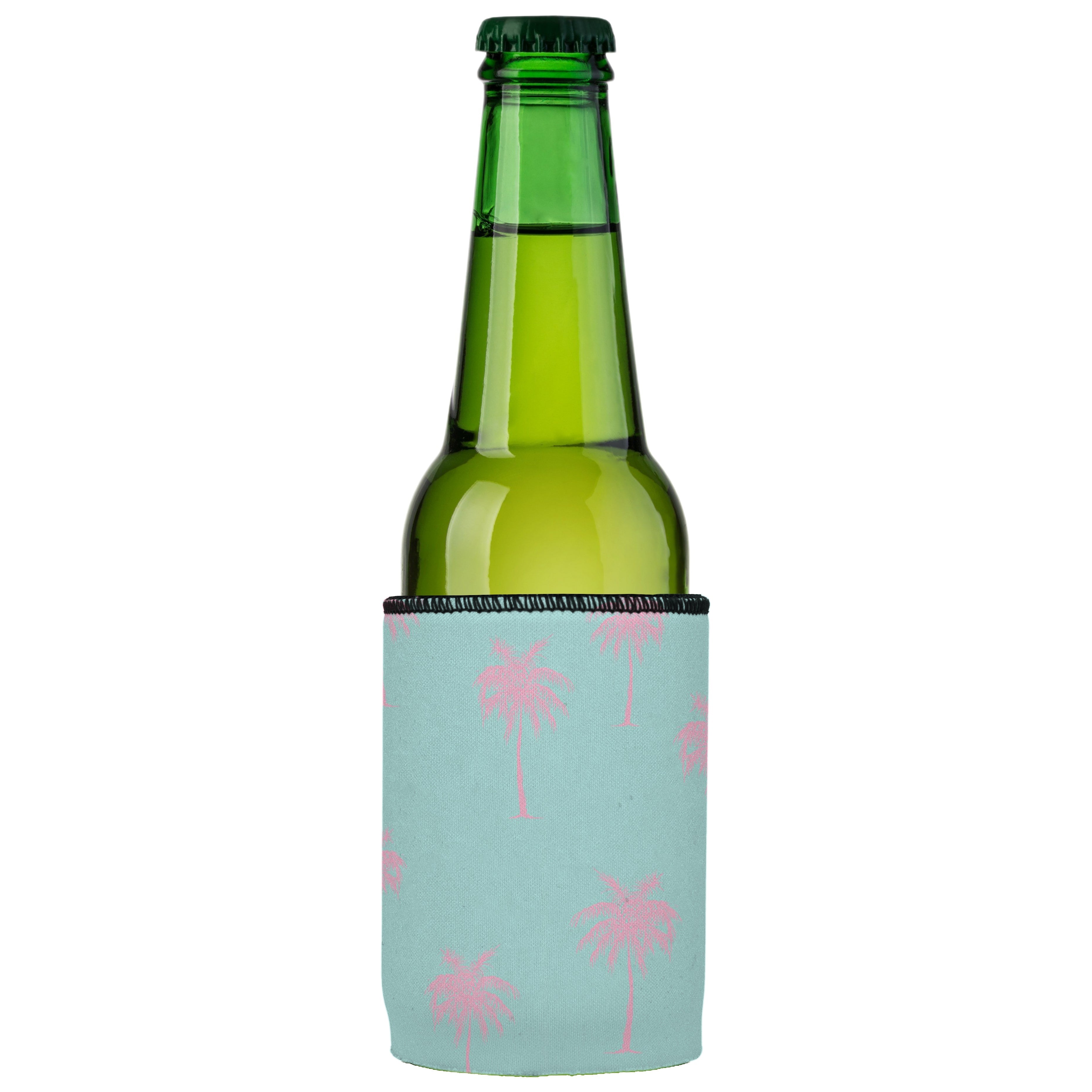 Palm Trees Pink Aqua Stubby Cooler 2-Pack - Standard