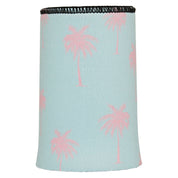 Palm Trees Pink Aqua Stubby Cooler - Standard