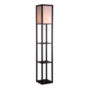 Shelf Floor Lamp - Shade Diffused Light Source with Open-Box Shelves