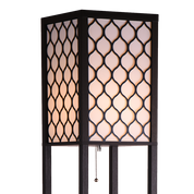 Shelf Floor Lamp - Shade Diffused Light Source with Open-Box Shelves