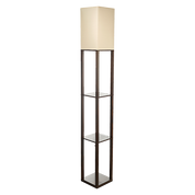 Shelf Floor Lamp - Shade Diffused Light Source with Open-Box Shelves