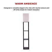 Shelf Floor Lamp - Shade Diffused Light Source with Open-Box Shelves