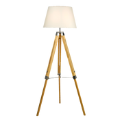 Modern Floor Lamp Wood Tripod Home Bedroom Reading Light 145cm