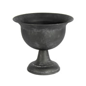 Baroque Brushed Black Footed Urn 20x18cm