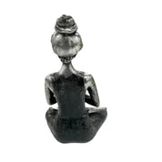 Handcrafted Yoga Lady In Black 23cm