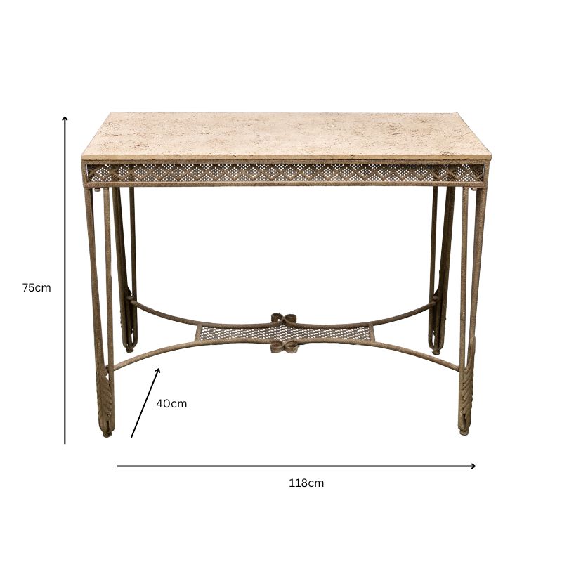 Vintage Style French Country Console Table 118cm