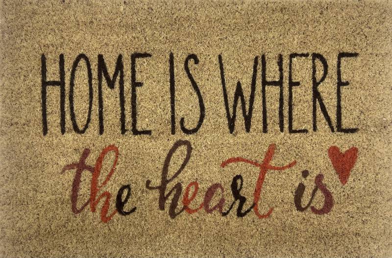 Home Is Where The Heart Is Doormat 60x2cm